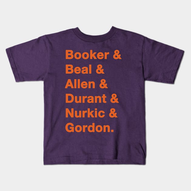 Suns '23-'24 playoff squad Kids T-Shirt by IdenticalExposure